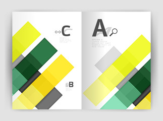 Obraz premium Squares and rectangles a4 brochure template