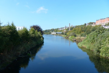 Fototapeta premium Cork city River Lee view from the bridge Ireland