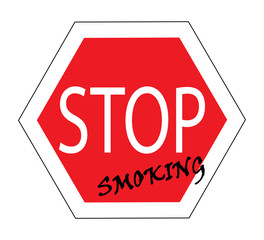 stop smoking, sign with the inscription