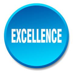 excellence blue round flat isolated push button