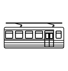 tram silhouette isolated icon vector illustration design