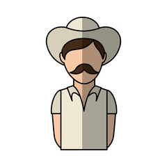 colombian coffee planter character vector illustration design