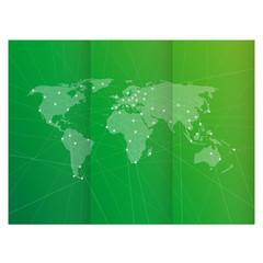 Green world triptych for online business