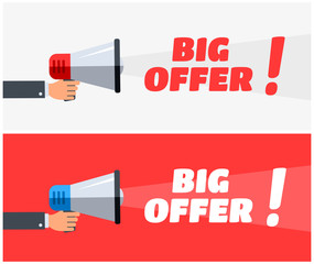 Big Offer Megaphone Banners