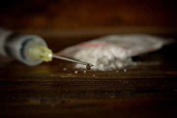Heroin and injector