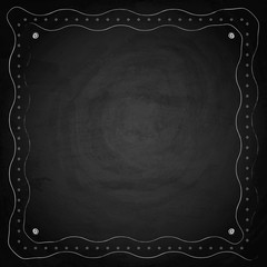 Empty border on blackboard chalkboard background