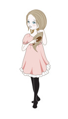 girl brushes hairъ