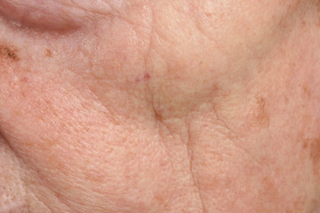 Naklejka premium detail of a face of seninor woman