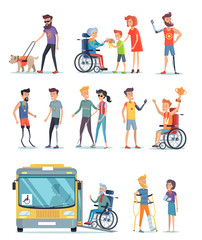 Disabled People and Help for Them White Poster