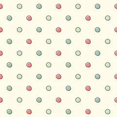 Seamless polka dots pattern. Vector texture.