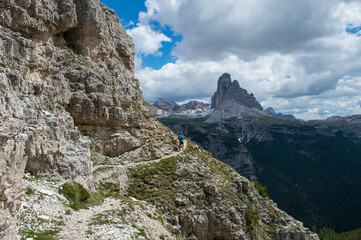 trail running in the mountains