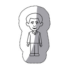 figure man with casual cloth icon, vector illustraction design