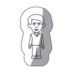 figure man with casual cloth icon, vector illustraction design