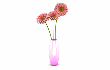 Gerbera Blumen - Blumenstrauß in Vase