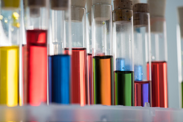 Test tubes with samples