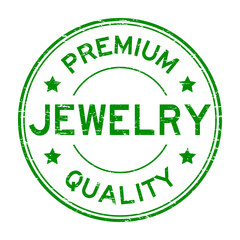 Grunge green premium quality jewelry round rubber stamp