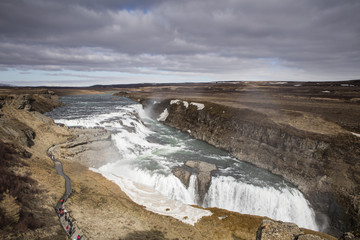 Gullfoss waterfall in Iceland. Iceland
