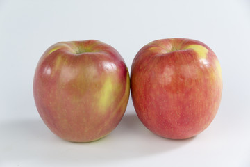 two apples isolated on white background