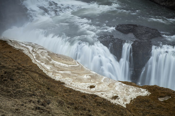 Gullfoss waterfall in Iceland. Iceland