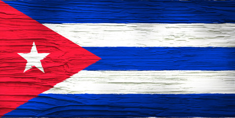 Flag of Cuba on Concrete
