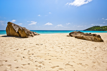 Beach of the Seychelles, Island Mahé, Beach Anse Intendance