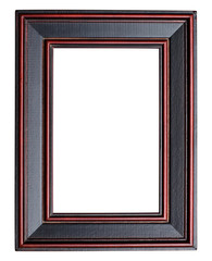 Blank picture frame isolated on white background.