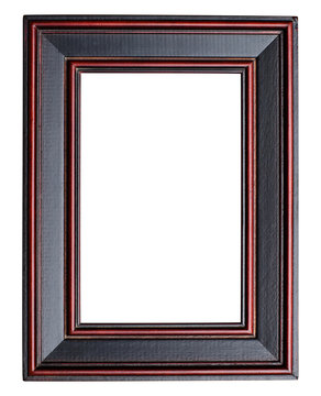 Blank picture frame isolated on white background.