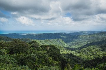 Beautiful view from El Yunque National Forest