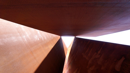 Rusty abstract sculpture