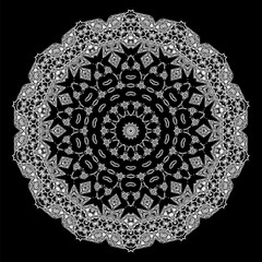 Ornamental Line Pattern. Decorative Texture. Oriental Geometric Ornament