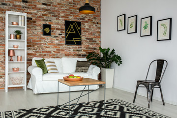 Room with couch and table