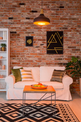 Copper decor living room