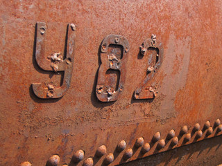 Rusty texture, old steam locomotive