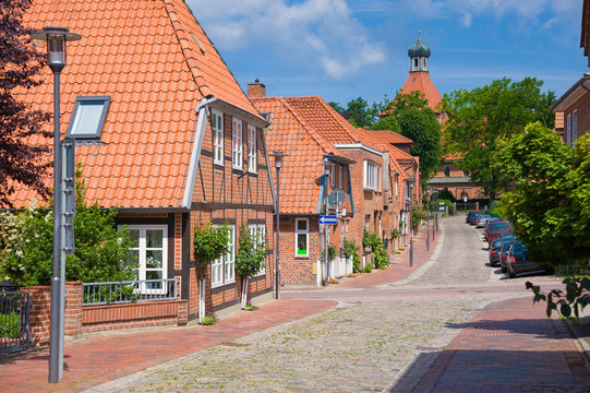Historische Johannisstra&szlig;e in Oldenburg in Holstein