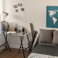 World map on the wall