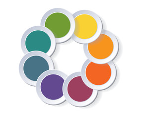 Circles diagram eight positions