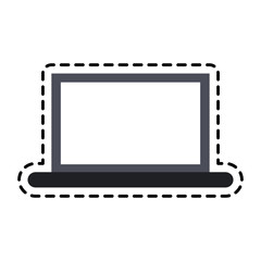 laptop computer icon image vector illustration design 