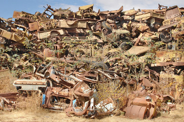 Eritrea’s War of Independence Tank Graveyard  in Asmara    © robnaw