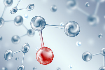 Science Background With Molecules