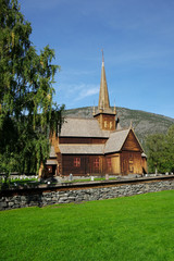 Fototapeta na wymiar Lom Stabkirche - Norwegen 3