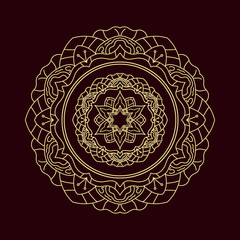Ornate abstract color mandala element