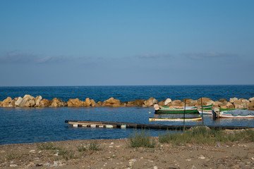 Fototapeta na wymiar barche in sicilia 2