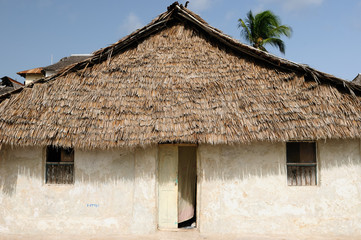 Fototapeta na wymiar Typical example of an architectural style in Lamu, Kenya