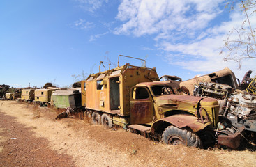 Eritrea’s War of Independence Tank Graveyard  in Asmara    © robnaw