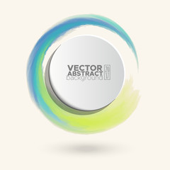 Color ink round stroke on white