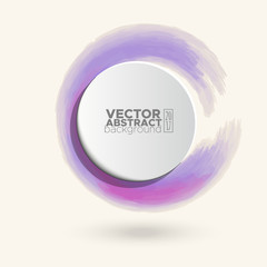 Color ink round stroke on white