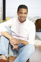 Handsome young African American man portrait