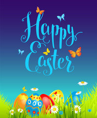 Positive happy easter background
