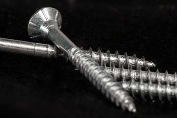 Close-up of metal Screws
