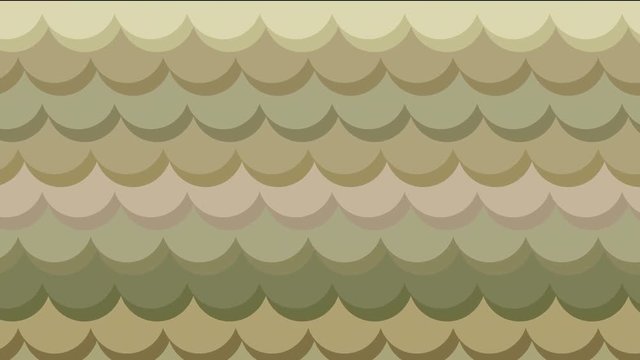 Colorful green and brown flat 3d Abstract Background loop for text or logo. fashion and music background. Animated pattern background for children or babies. Military background. waves background